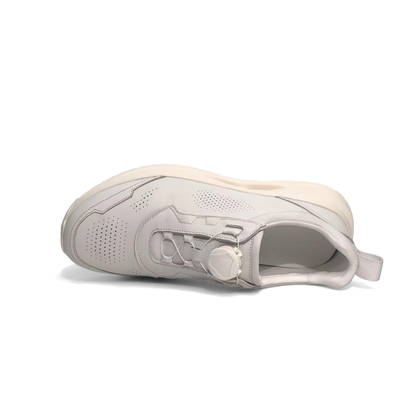 LAILE Polished Full Grain Leather Air Cushion Walking Sneakers