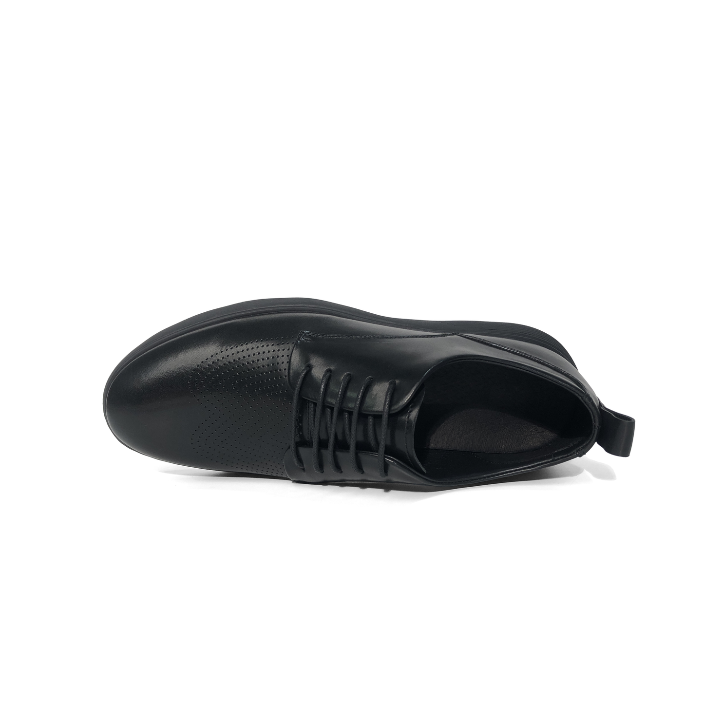 LAILE Polished Micro Perforated Plain Toe Oxford Trainers