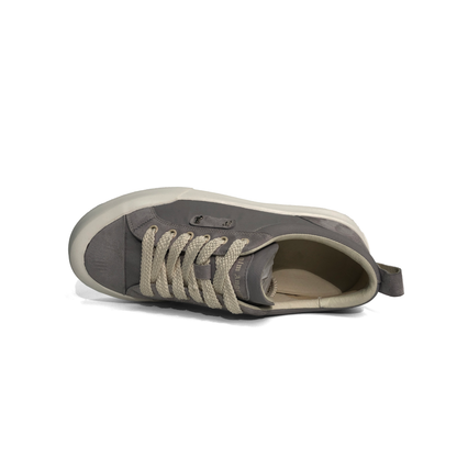 LAILE Hybrid Fabric Suede Toe Cap Platform Skate Sneakers