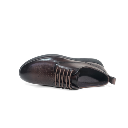 LAILE Polished Micro Perforated Plain Toe Oxford Trainers