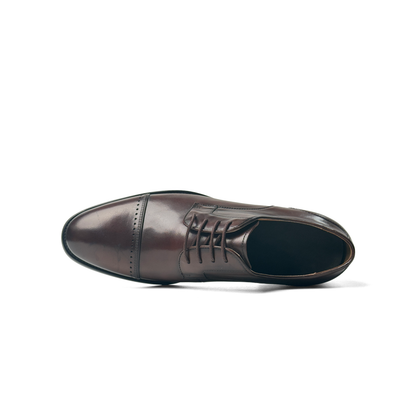 LAILE Hand Antiqued Cap Toe Oxford Dress Shoes