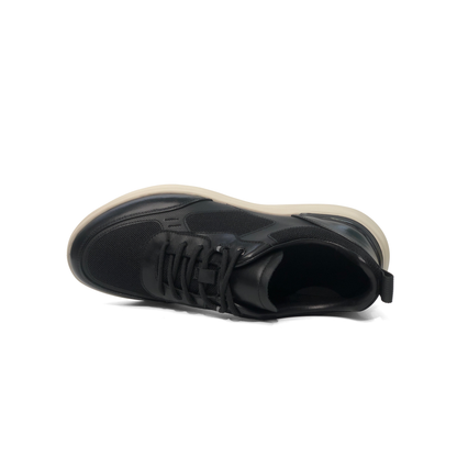 LAILE Leather Mesh Hybrid Sport-Dress Walking Sneakers