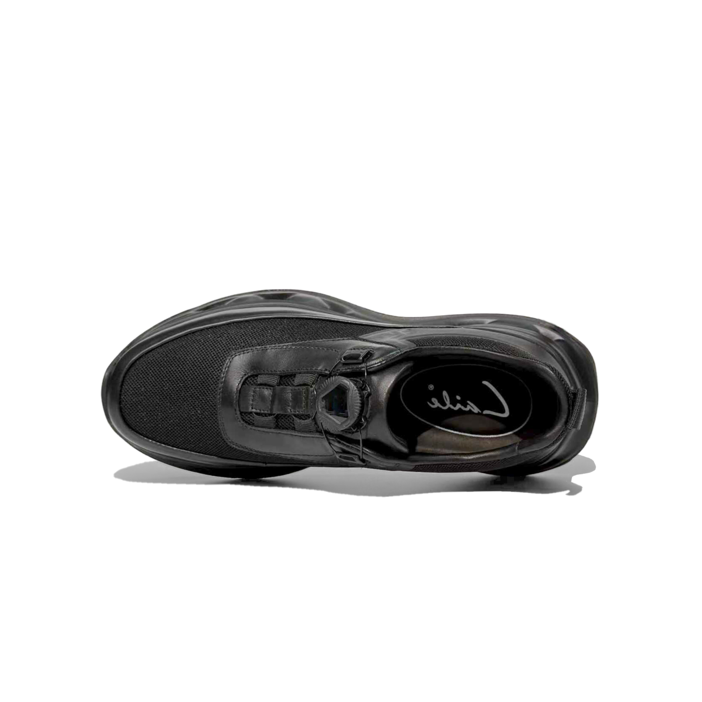 LAILE 2025 New Model Rotating Buckle Men’s Shoes, Thick Sole, Breathable, Casual Athletic Sneakers.