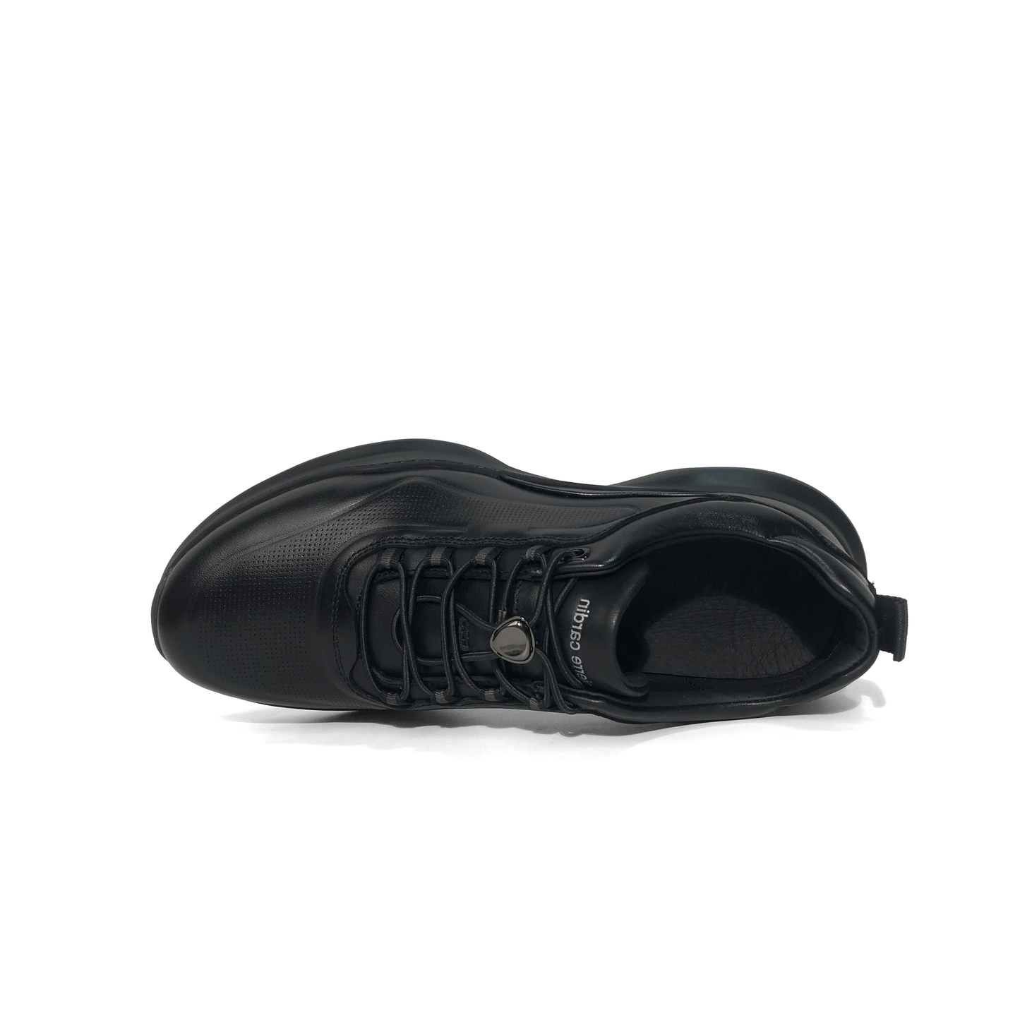 LAILE Polished Full Grain Perforated Auto Lace Walking Trainers