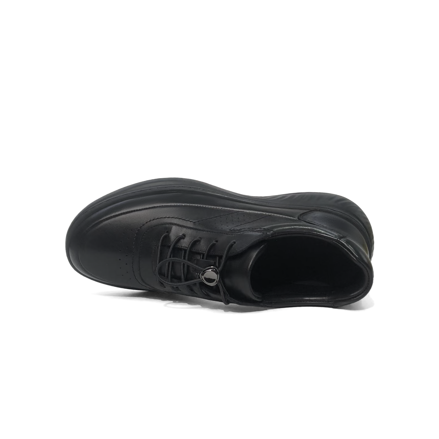 LAILE Breathable Punch Detail Leather Casual Shoes