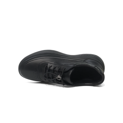 LAILE Breathable Punch Detail Leather Casual Shoes