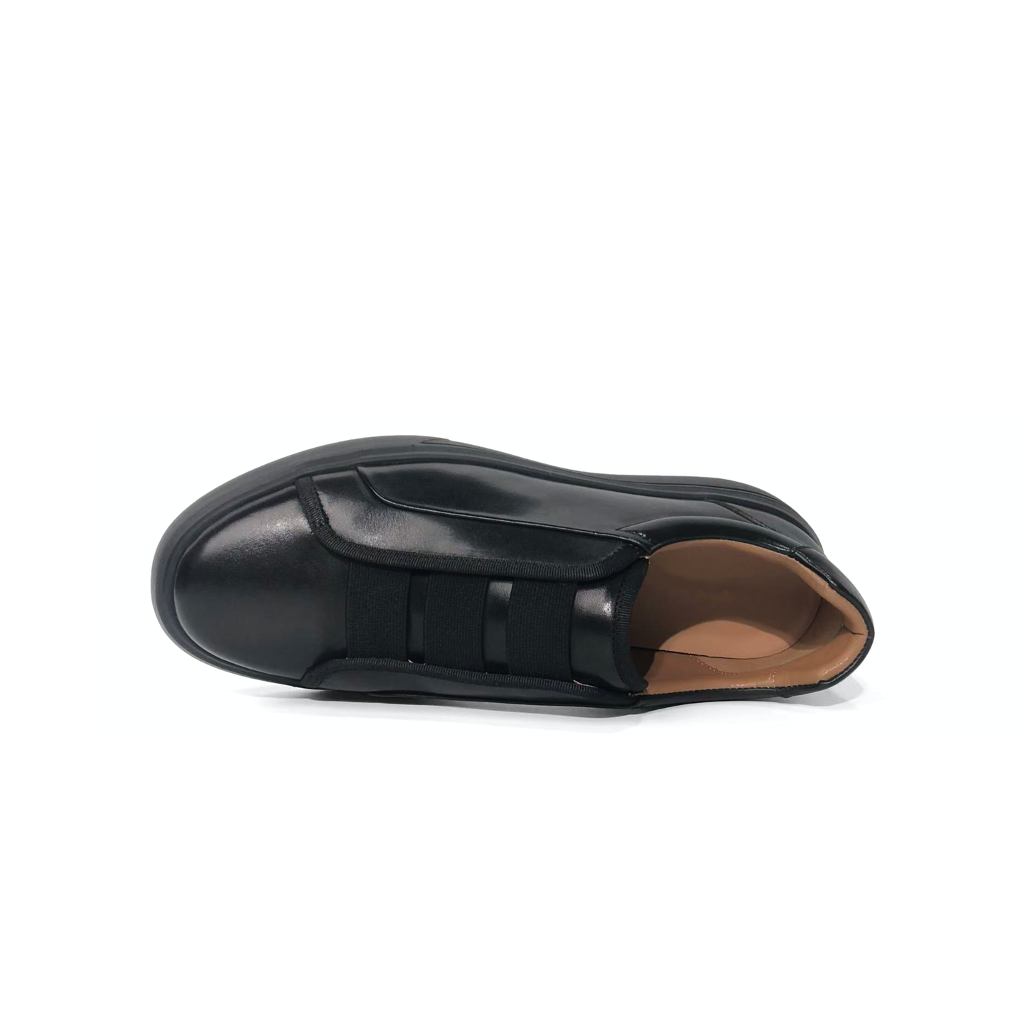LAILE Polished Calfskin No-Lace Low Top Board Shoes