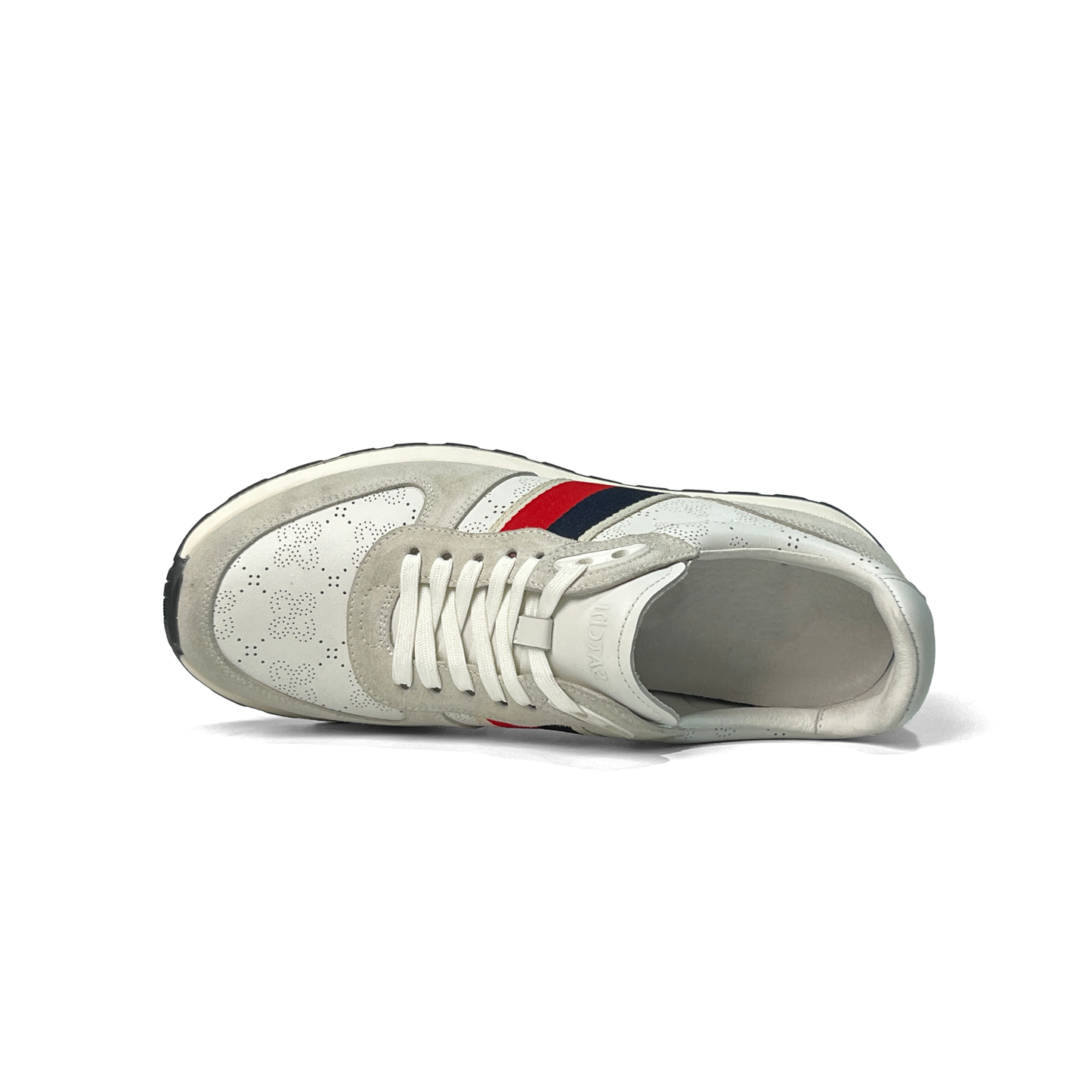 LAILE Monogram Jacquard Striped Air Cushion Platform Trainers