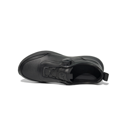 LAILE 2025 New Model Rotating Buckle Men’s Shoes, Soft Genuine Leather Upper, Business-Style Sneakers.