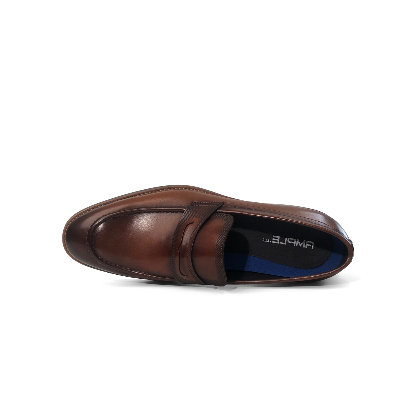 LAILE High Gloss Hand Polished Penny Slip-On Loafers