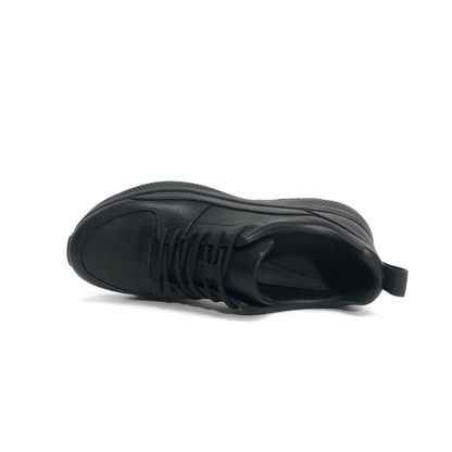 LAILE Full Grain Smooth Leather Support Walking Sneakers