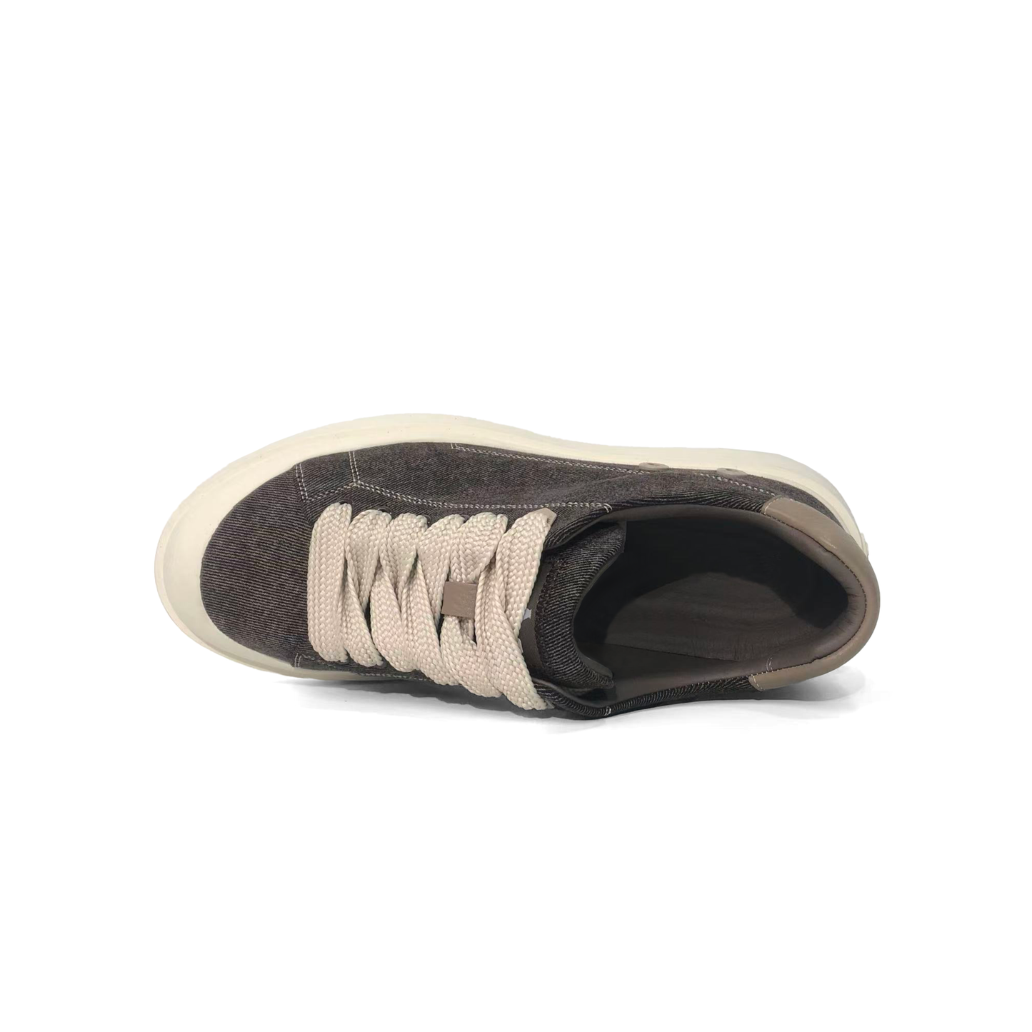 LAILE Heavy Raw Denim Canvas Platform Skate Sneakers