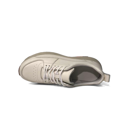 LAILE Full Grain Smooth Leather Support Walking Sneakers
