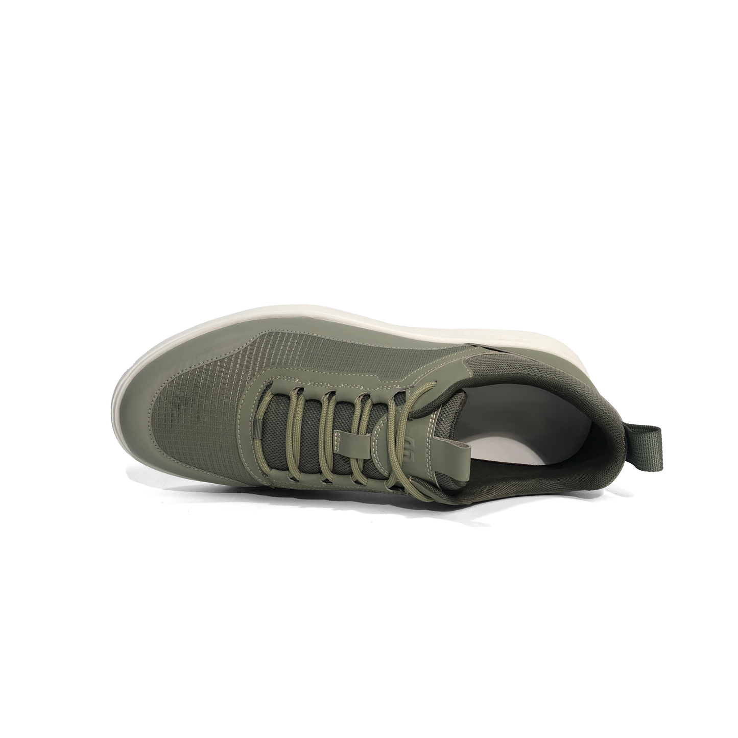 LAILE Grid Woven Mesh Hybrid Leather Low Platform Business Trainers