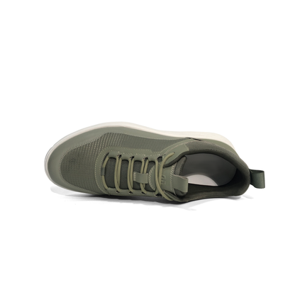 LAILE Grid Woven Mesh Hybrid Leather Low Platform Business Trainers