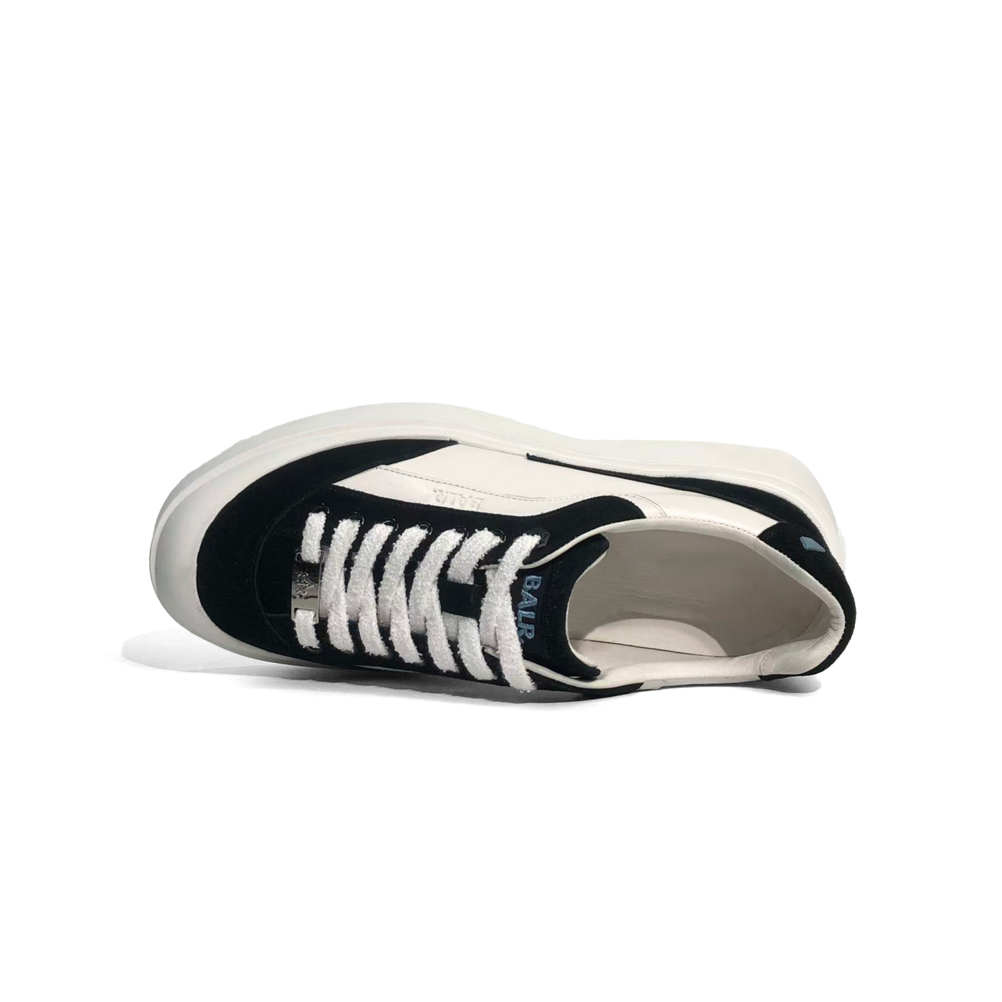 LAILE Tri-Tone Mixed Material Platform Skate Sneakers