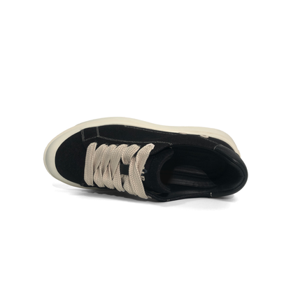 LAILE Thick Corduroy Canvas Platform Skate Sneakers
