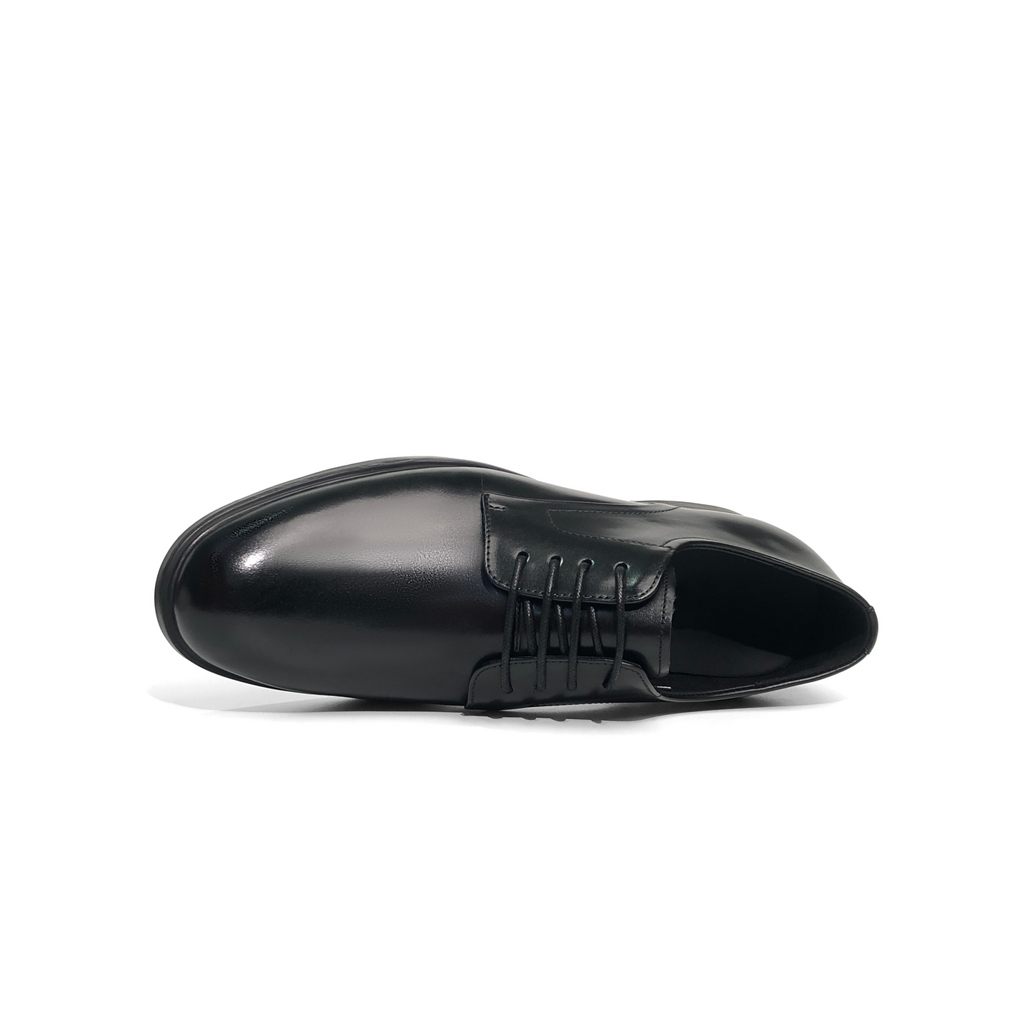LAILE Mirror Polished Plain Toe Derby Dress Shoes