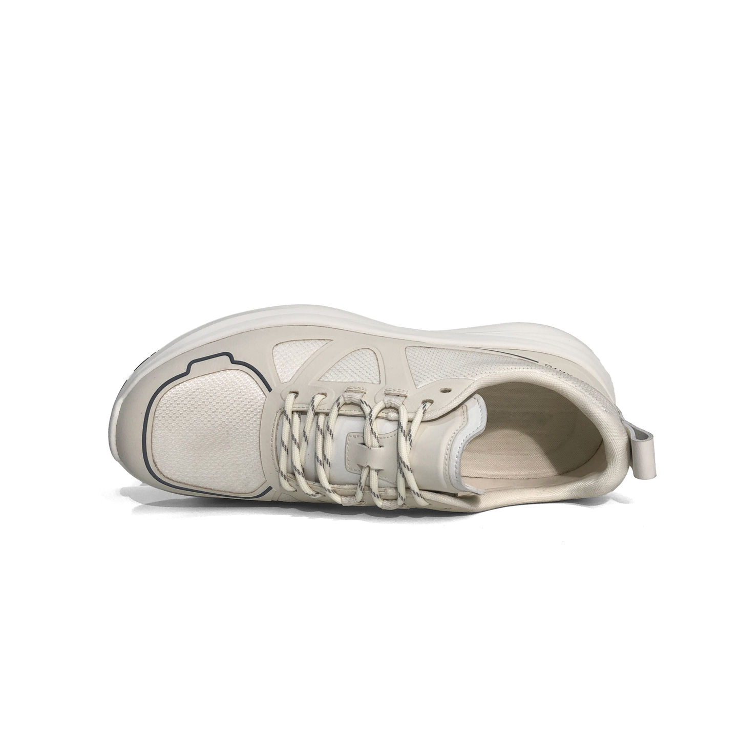LAILE Breathable Knit Mesh Reflective Outline Platform Walking Trainers