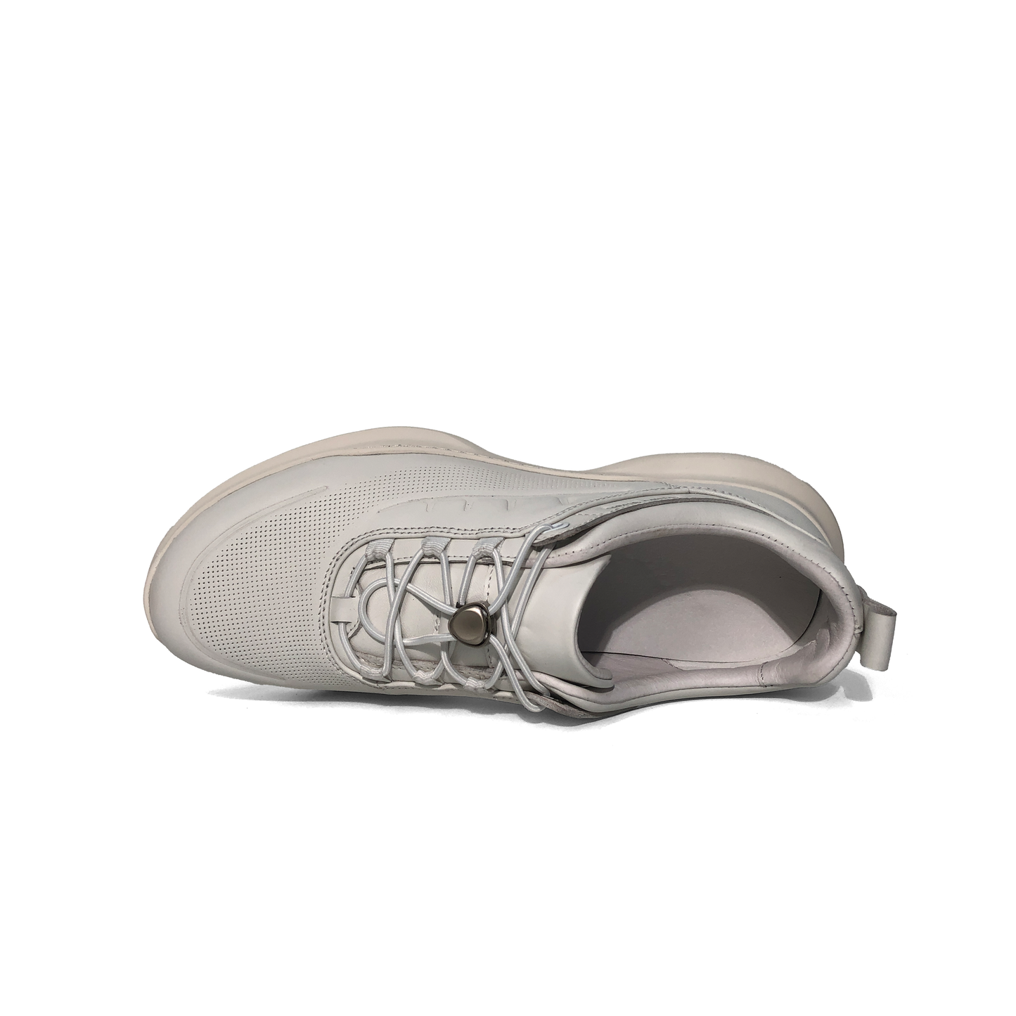 LAILE Polished Full Grain Perforated Auto Toggle Comfort Trainers