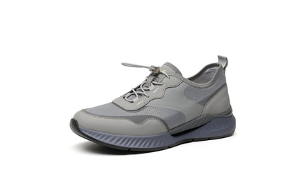 LAILE Men's Low-Top Casual Shoes - Made with Mesh Fabric and Top-Grain Cowhide, Breathable and Versatile