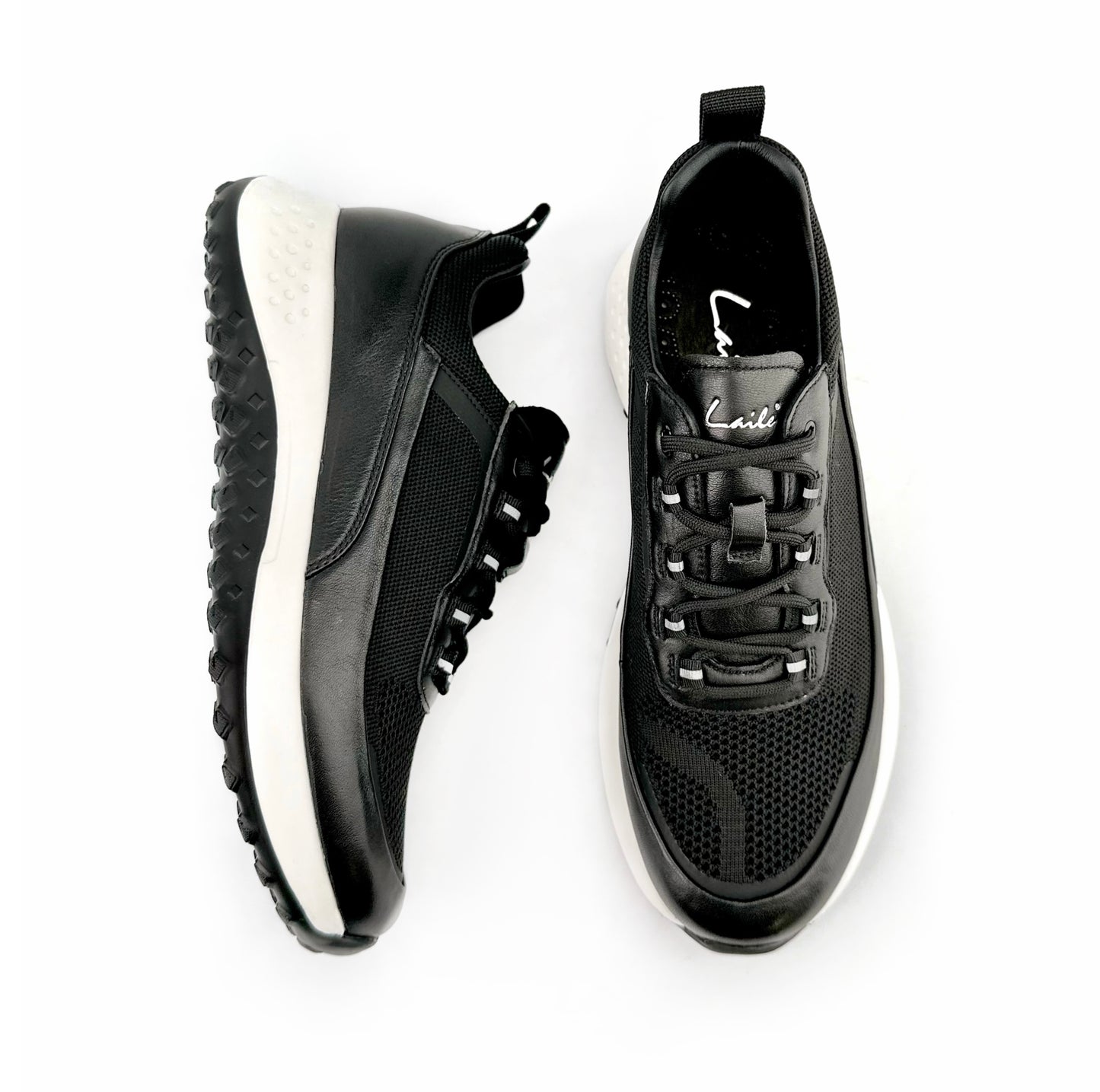 LAILE UrbanEase – Leather Mesh Comfort Sneakers for Men