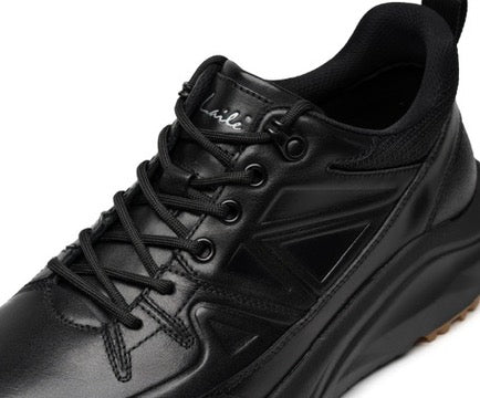 LAILE first layer cowhide thick sole height increase casual shoes men's