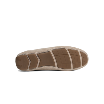 LAILE Matte Nubuck Penny Moc Toe Slip-On Driving Loafers