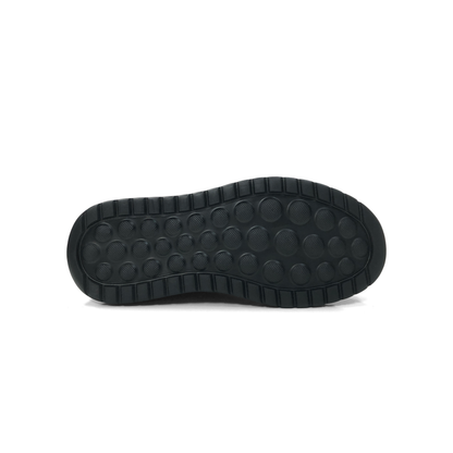LAILE Full Grain Polished Leather Wavy Sculpted Platform Skate Sneakers