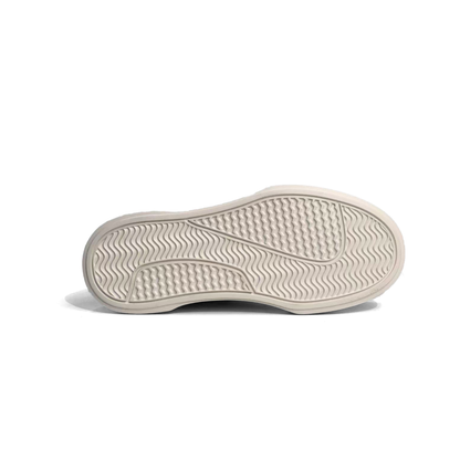 LAILE Pebble Grain Leather & Woven Fabric Hybrid Platform Skate Sneakers