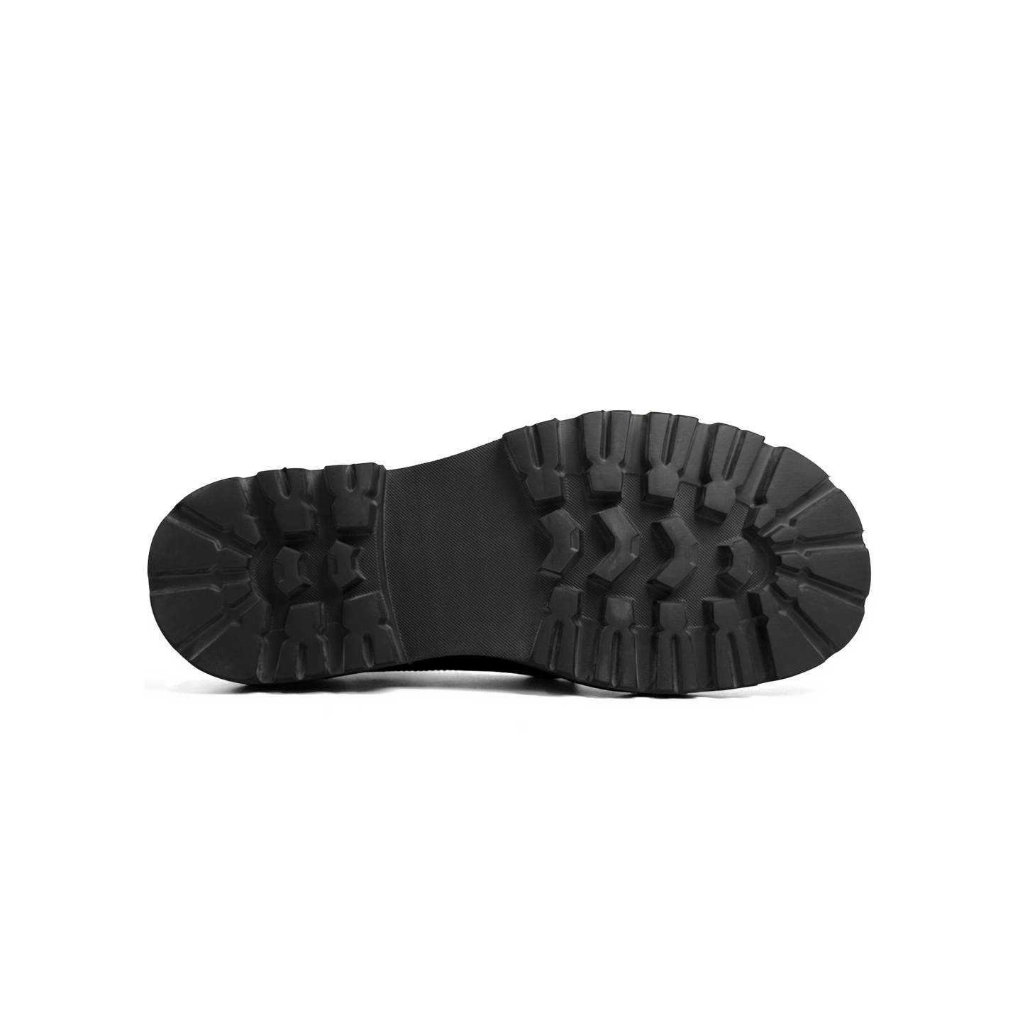 Laile Black Polished Leather Chunky Lug Sole Derby Shoes,