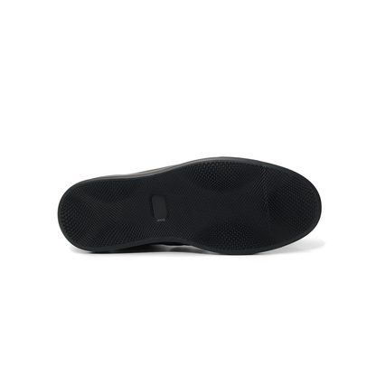 LAILE Pebble Grain Antiqued Leather Platform Business Sneakers