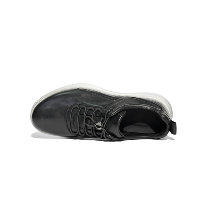 LAILE UrbanEase Men’s Leather Mesh Sneakers – Lightweight, Breathable, Shock-Absorbing Comfort for Everyday City Living
