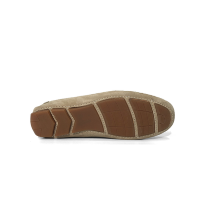 LAILE Matte Nubuck Tassel Moc Toe Driving Loafers