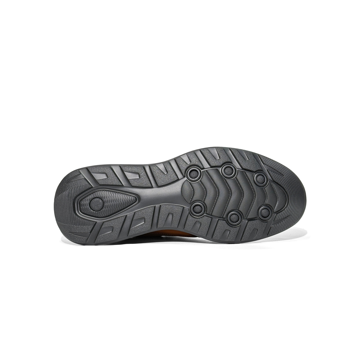 LAILE Black Warrior Casual Men's Leather Shoes, Genuine Leather and Mesh, Breathable, Comfortable, Thick Sole, Versatile