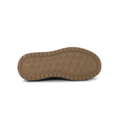 LAILE Full Grain Polished Leather Wavy Sculpted Platform Skate Sneakers