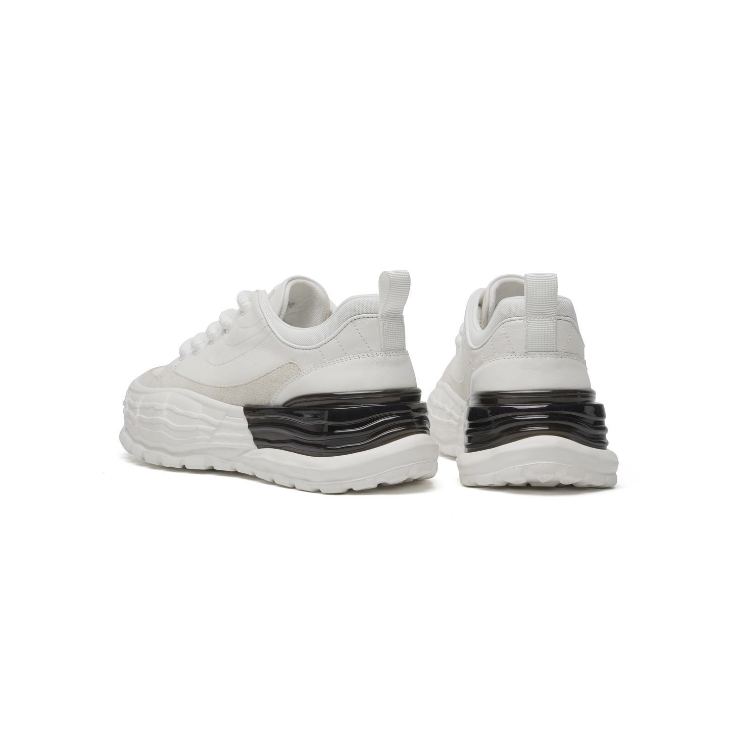 LAILE Urban Form Sneakers – Sculpted Sole, Monochrome Statement