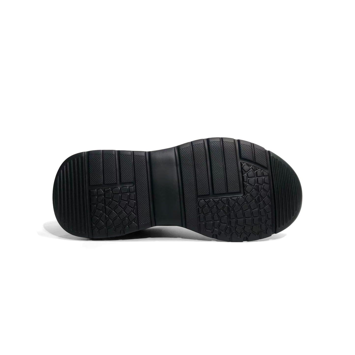 LAILE Black Full Grain Leather Air Cushion Platform Sneakers