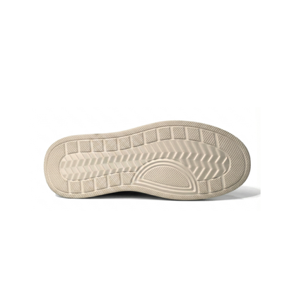 LAILE Matte Nubuck Perforated Stripe Platform Sneakers