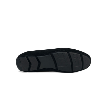 LAILE Matte Nubuck Penny Moc Toe Slip-On Driving Loafers