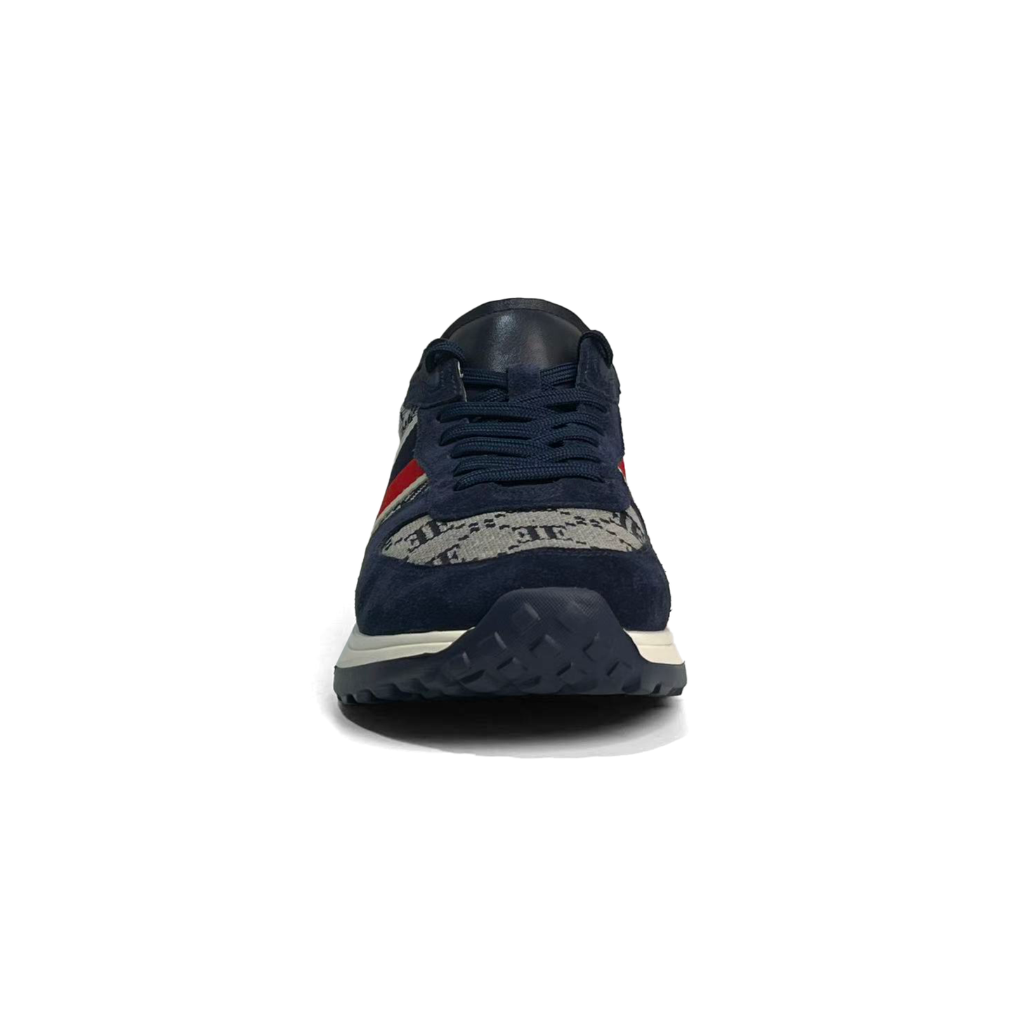 LAILE Monogram Jacquard Striped Air Cushion Platform Trainers