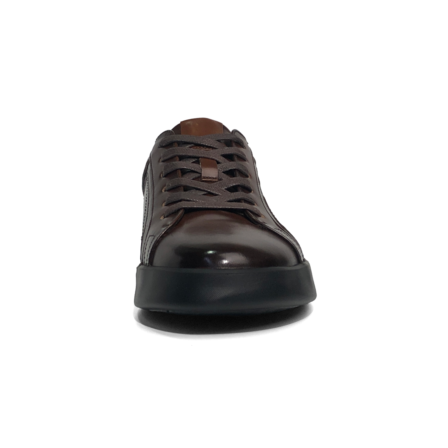 LAILE Mirror Polished Perforated Side Panel Platform Business Sneakers