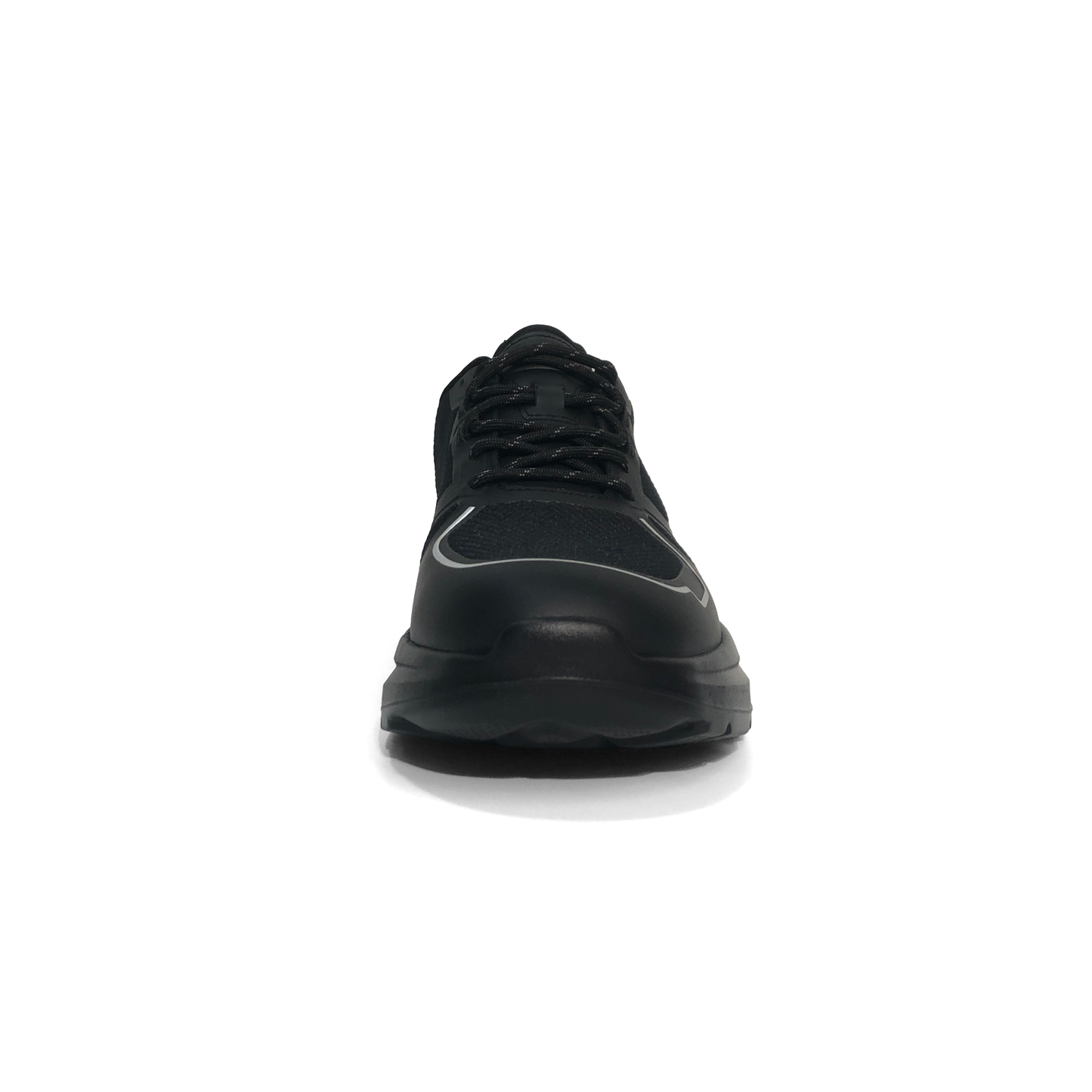 LAILE Breathable Knit Mesh Reflective Outline Platform Walking Trainers