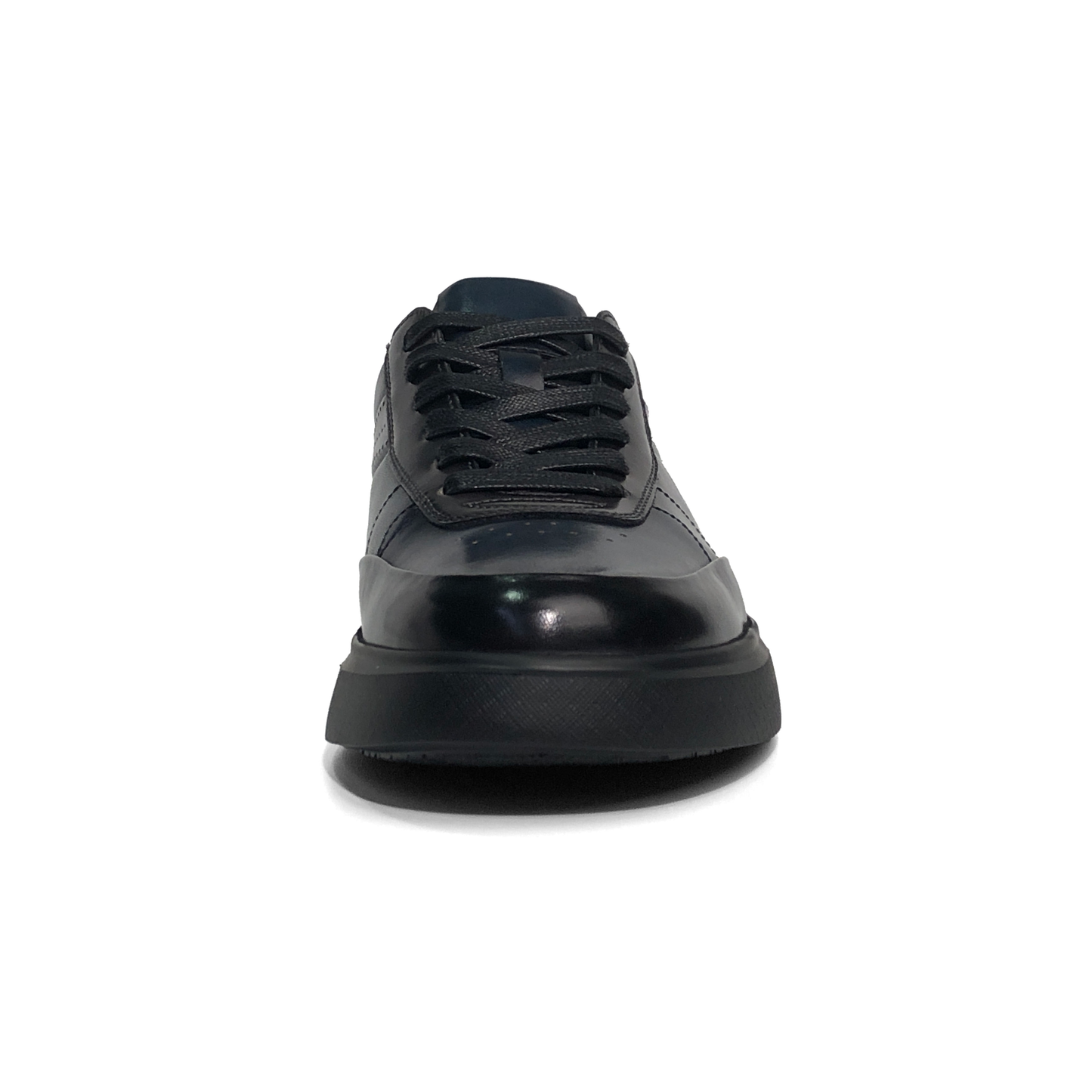 LAILE Hand Gradient Burnished Multi-Split Panel Platform Business Sneakers