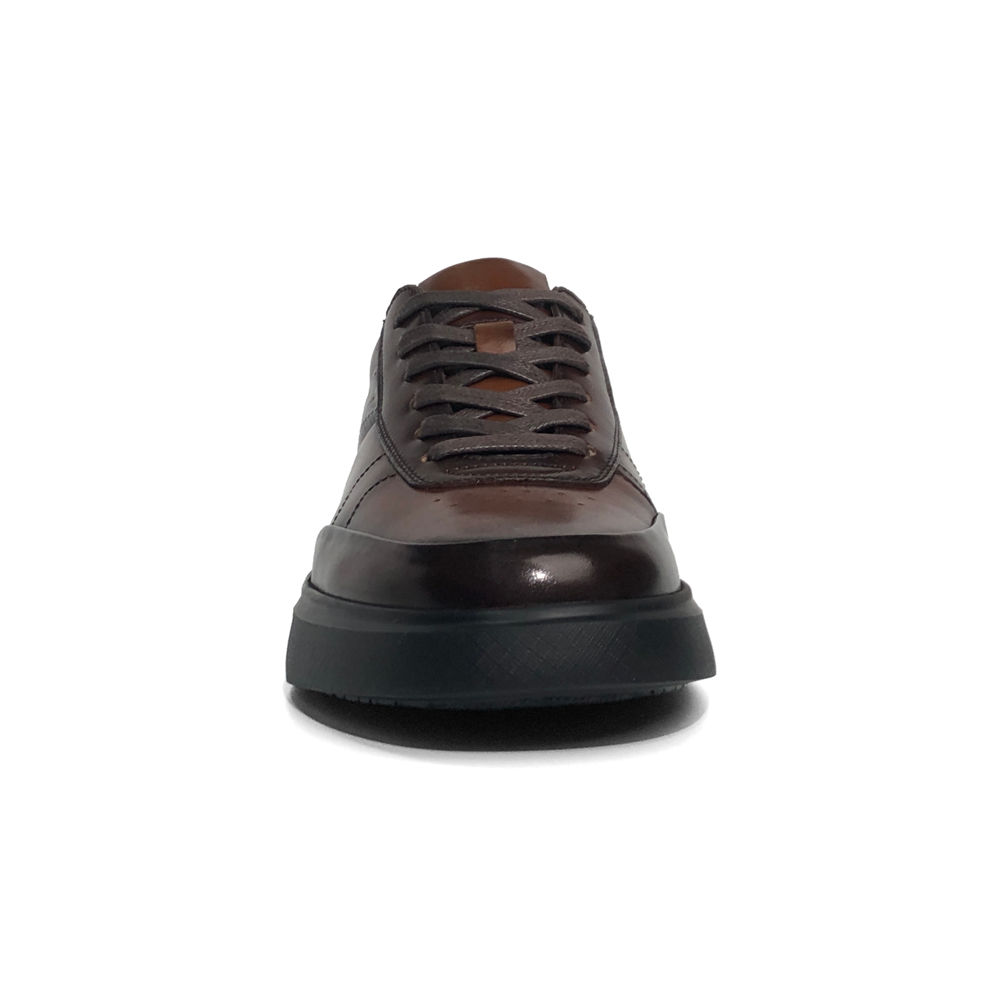 LAILE Hand Gradient Burnished Multi-Split Panel Platform Business Sneakers