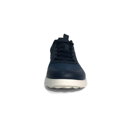 LAILE Grid Woven Mesh Hybrid Leather Low Platform Business Trainers