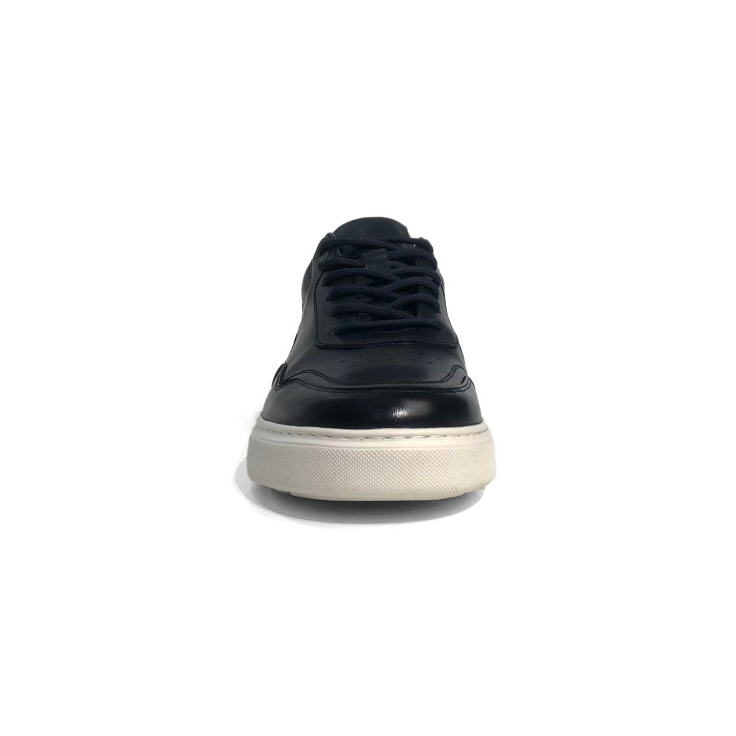 LAILE Smooth Full Grain Leather Platform Business Sneakers