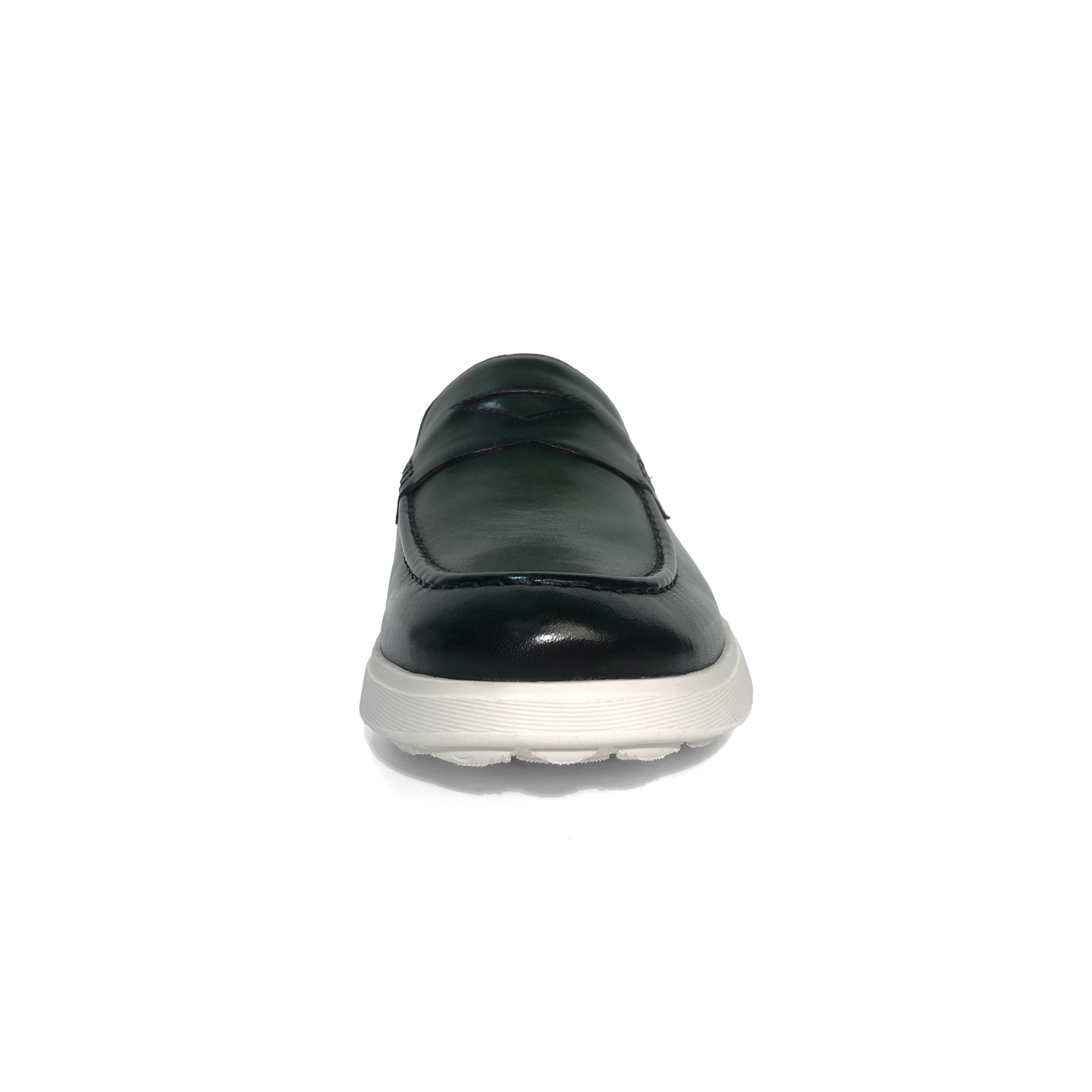 LAILE Gloss Burnished Penny Loafer Slip-On Trainers
