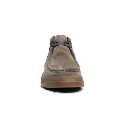 LAILE Matte Nubuck Moc Toe Two-Eye Chukka Ankle Boots