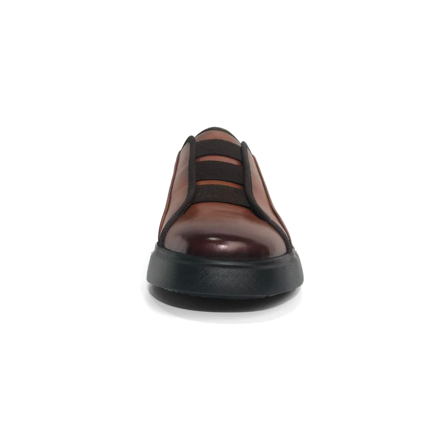 LAILE Polished Calfskin No-Lace Low Top Board Shoes